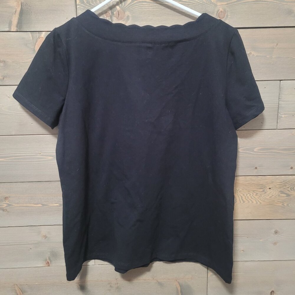Black Shirt Womens Size Large top Anne Klein